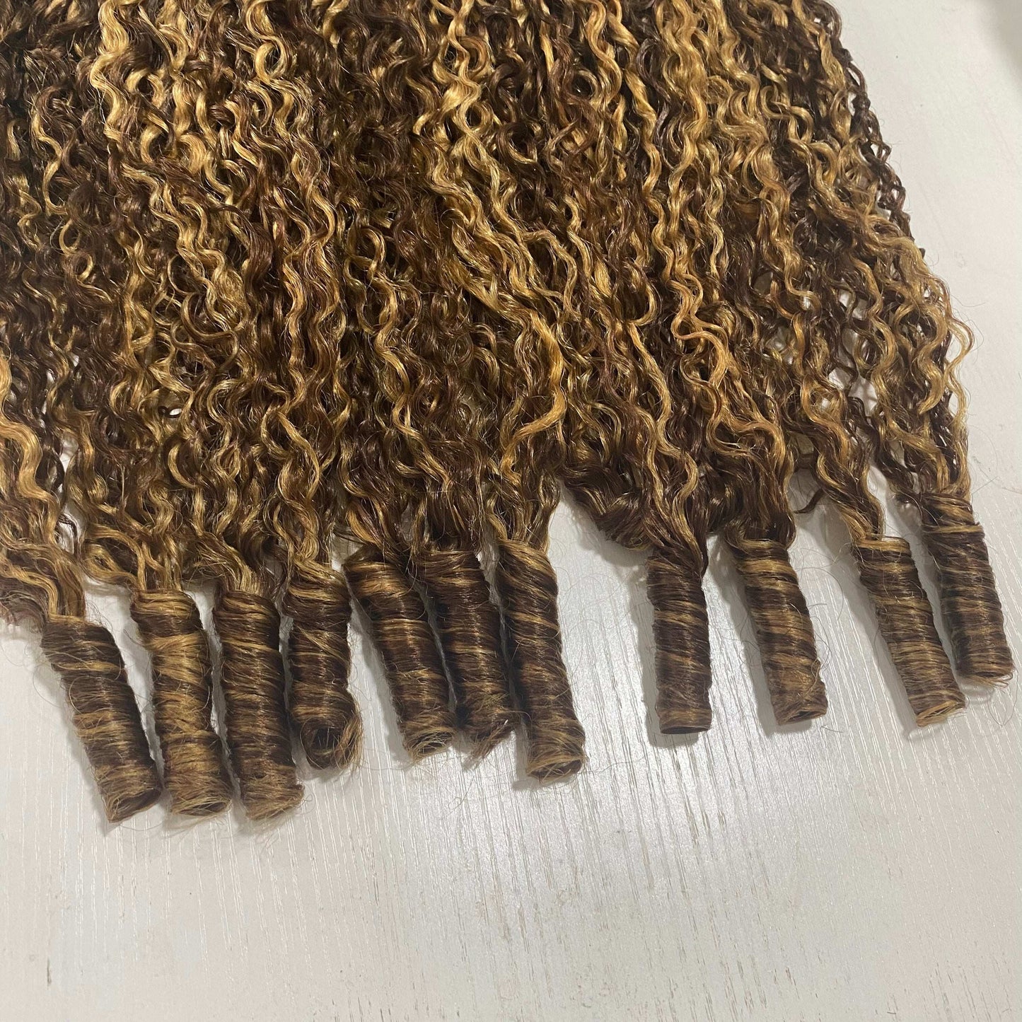 Hair Highlight P4/27 Burmese Curly Human Hair 3 Bundles Extension Hair Weave Bundles