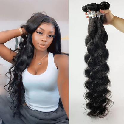 (B1) Indian Body Wave 4 Bundles Virgin Human Hair Extension