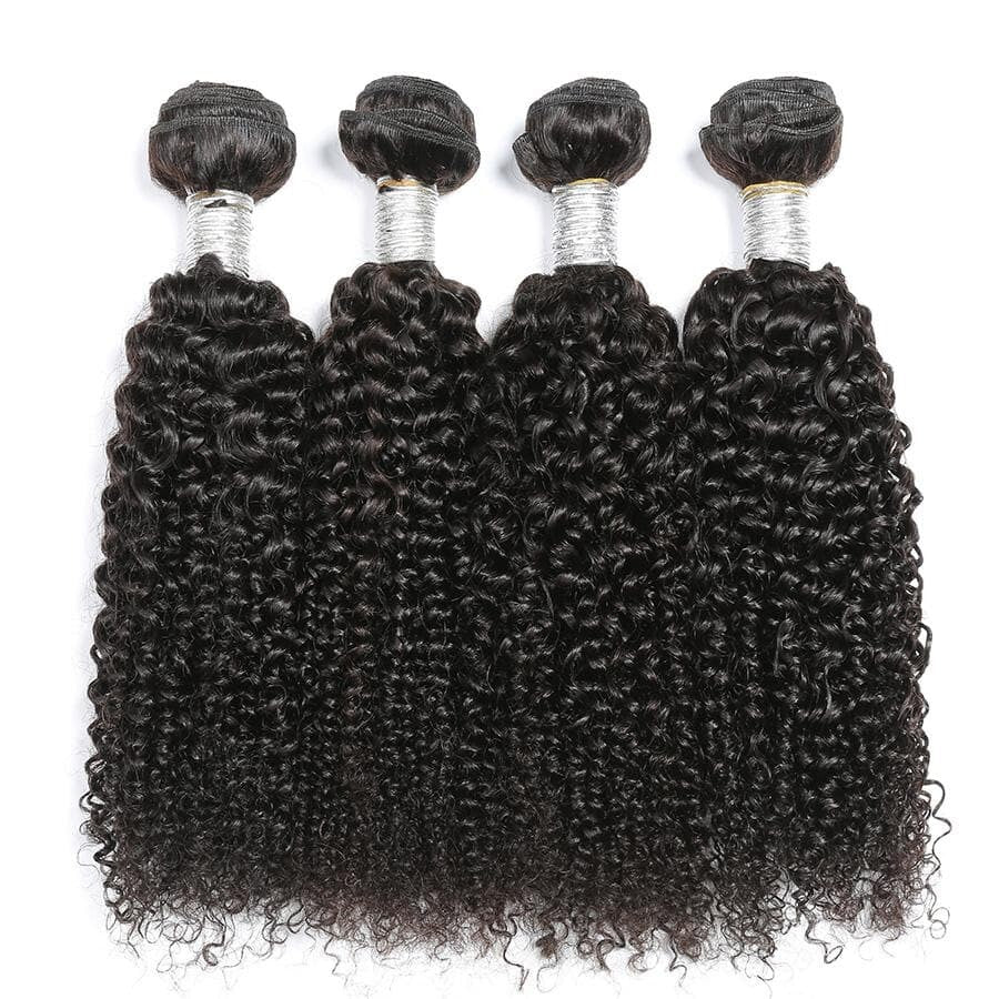 Brazilian Kinky Curly 4 Bundles Virgin Human Hair Extensions 8-40 inches