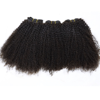 Afro Curly 3 Bundles Virgin Small Tight Curly Brazilian Human Hair