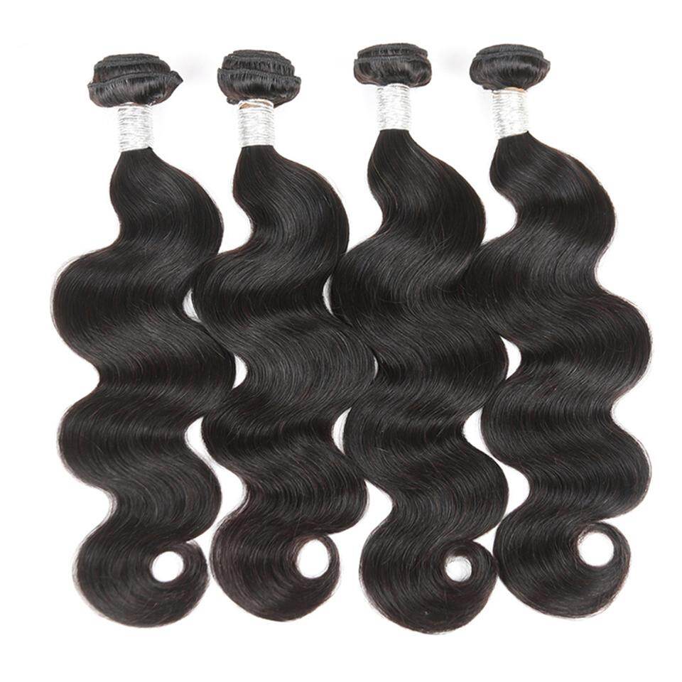 (B1) Peruvain Body Wave 4 Bundles Deal 100% Human Hair for Black Women Hair Extensions 8-40 inches