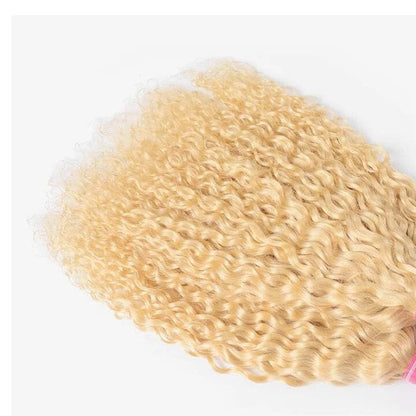 613 Blonde Water Wave 3 Bundles human hair 10A Brazilian Hair Weave Natural Color