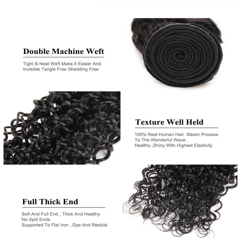 Brazilian Kinky Curly 4 Bundles Virgin Human Hair Extensions 8-40 inches