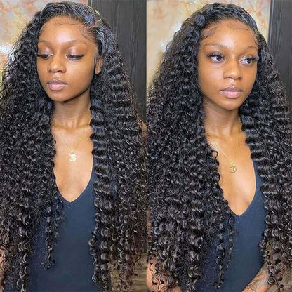 13x6 Full HD Lace Wigs Deep Wave Human Hair Parting Max Wigs Pre Plucked Natural Hairline